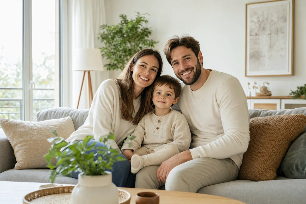 Famille dans son logement