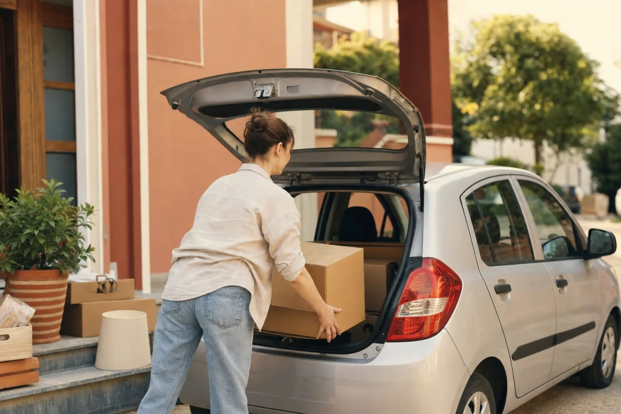 Personne chargeant des cartons pour demenager vers un nouvel emploi