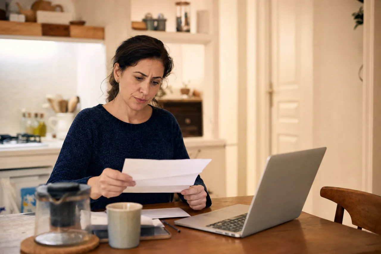 Locataire cherchant des solutions apres reception d'un courrier officiel