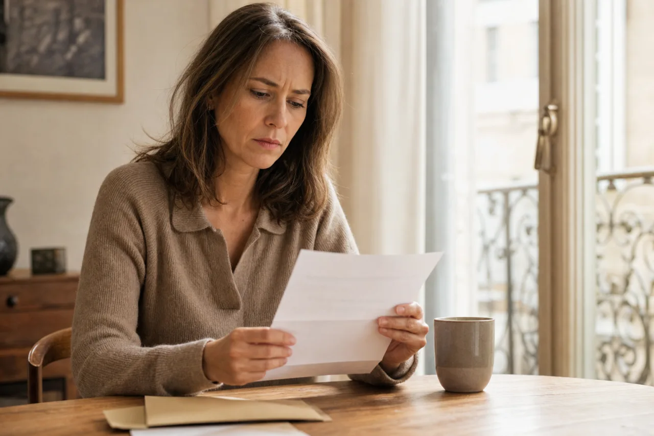 Personne consultant un dossier administratif lié au logement
